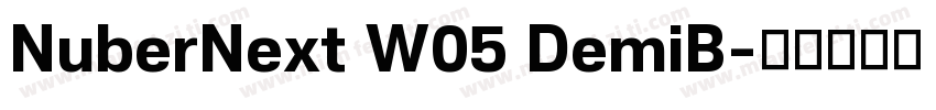 NuberNext W05 DemiB字体转换